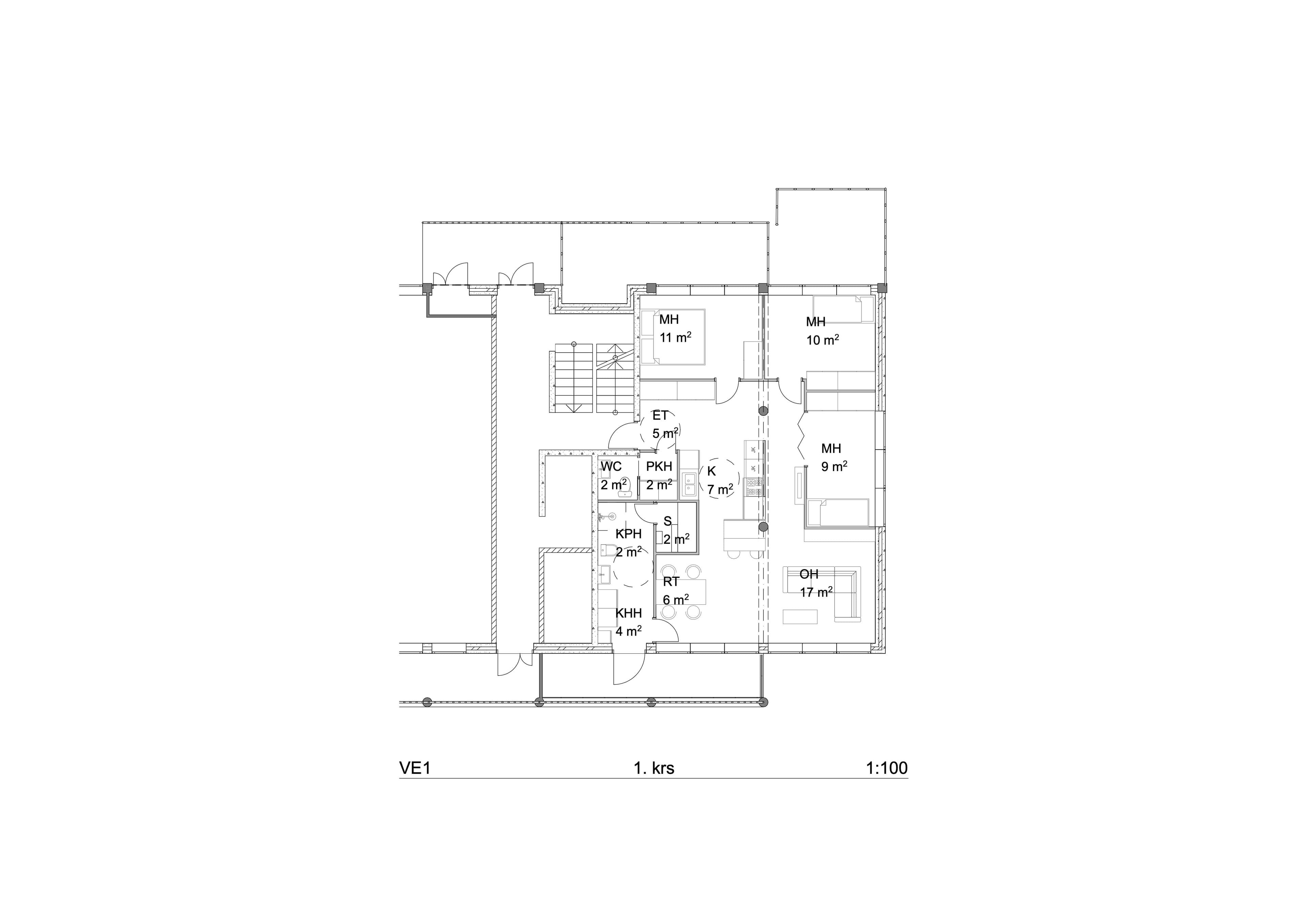 Pohjapiirustus VE1